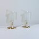 Pair of vintage spiral style bedside lamps, mid-century, Geru