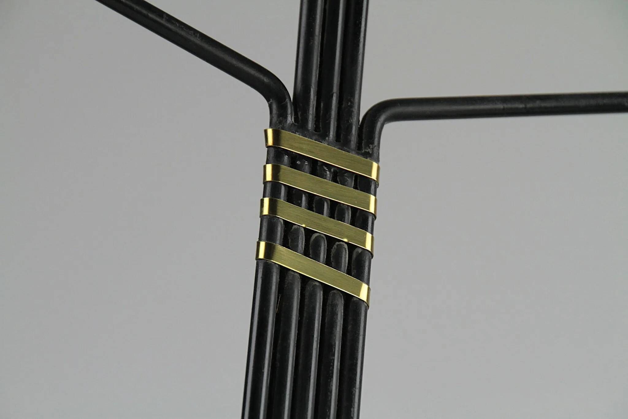 Floor Standing Candelabra with Black & Brass Details – by Gunnar Ander for Ystad-Metall – Sweden, 1960s