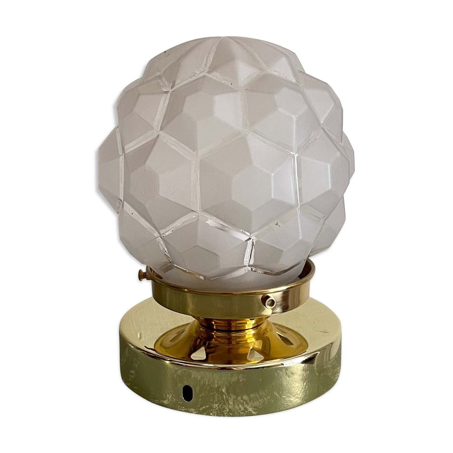 Vintage table lamp - Facing glass globe