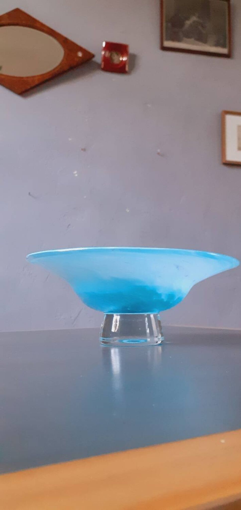 Blown glass paste cup from the 60s