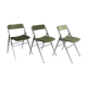 Lot de 3 chaises pliantes velours