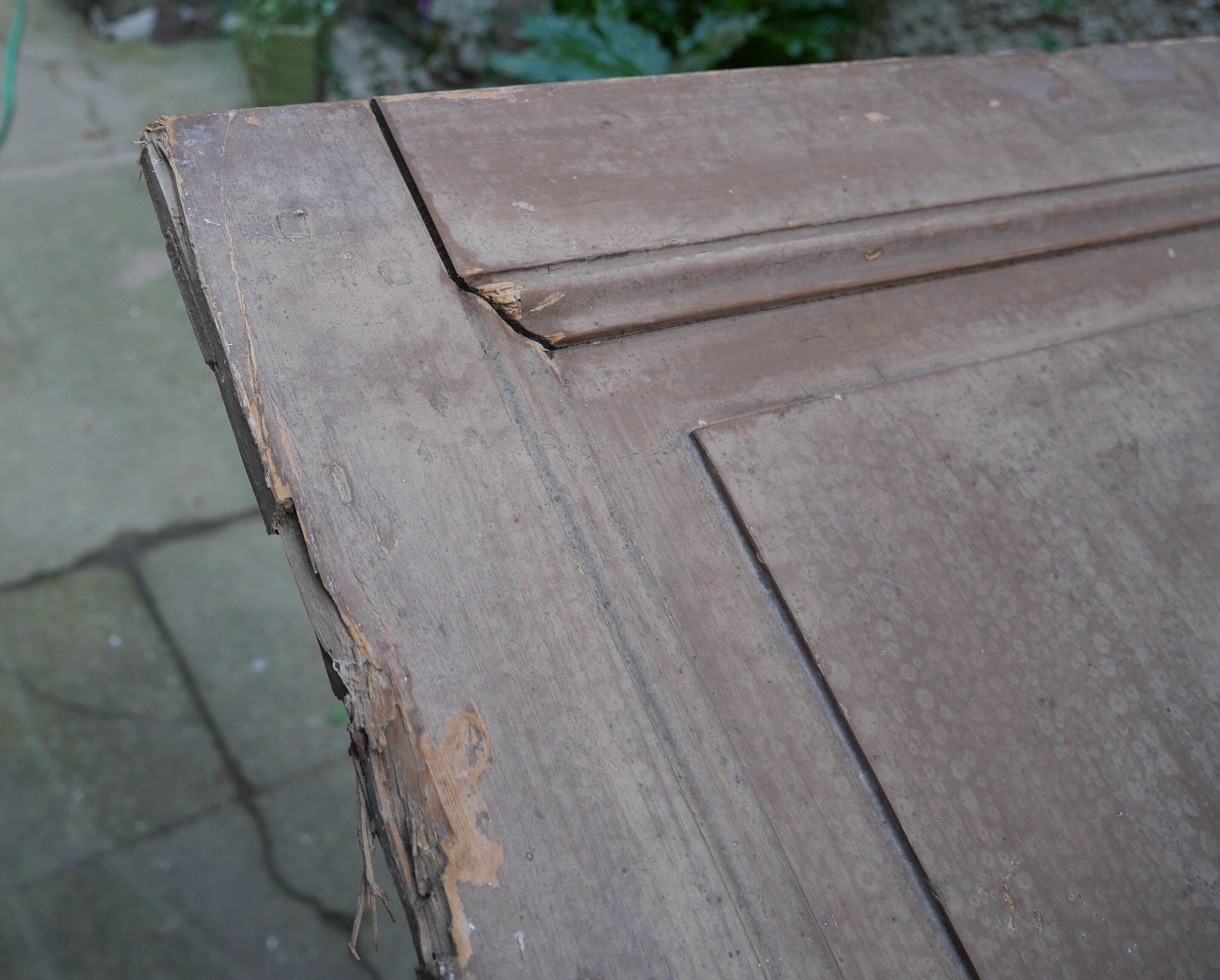pair of large old wooden doors