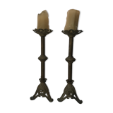 Pair of candle spades / candle holder