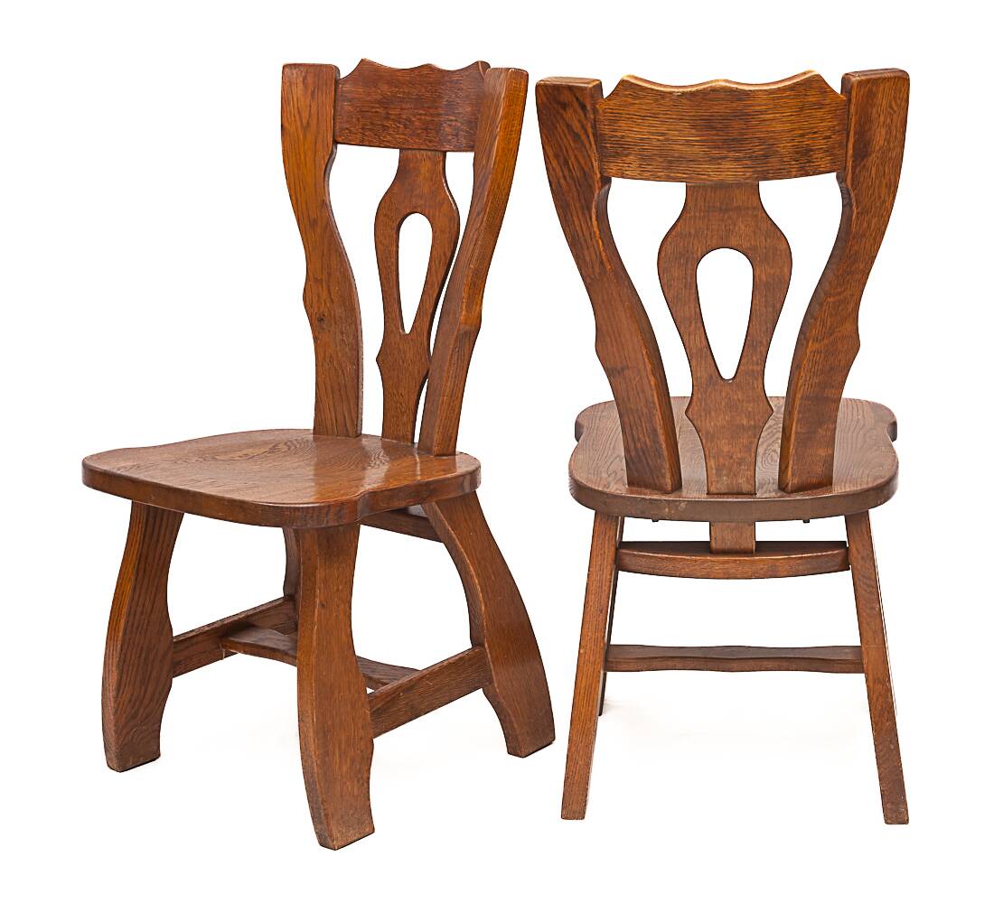 Set of 6 chairs by Guillerme and Chambron