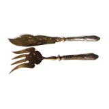 Silver-gilt metal fish service