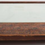 Miroir Art Nouveau à décor de paon peint à la main, France vers 1915