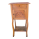 Louis XV style bedside table in wood veneer and marble