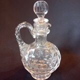 Cut and faceted crystal bottle 14 cm