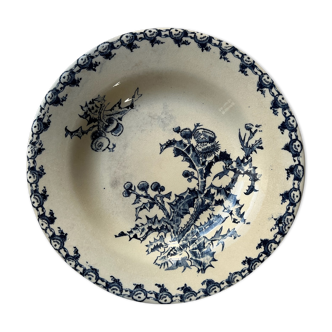 Gien plate with thistle pattern