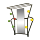 Porte manteaux vintage années 1960 boules miroir design Roger Feraud