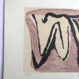 Bram van velde, untitled, 1972 (mp 83). lithograph signed in pencil