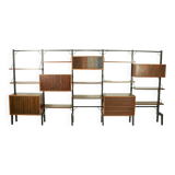 XL Danish Modular Teak Wall Unit in Rosewood by Poul Cadovius, 1960s