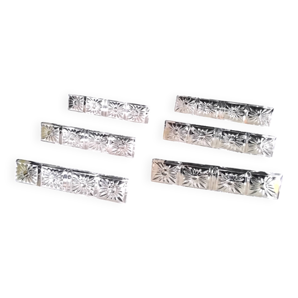 6 Porte couteaux forme triangulaire  Cristal au Plomb