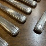 Set of 11 French Art Deco silver plated knives