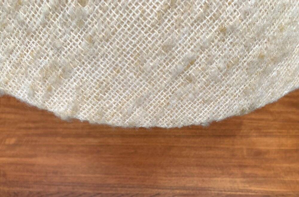 Wood and wool suspension from the mid-century, 1960s.