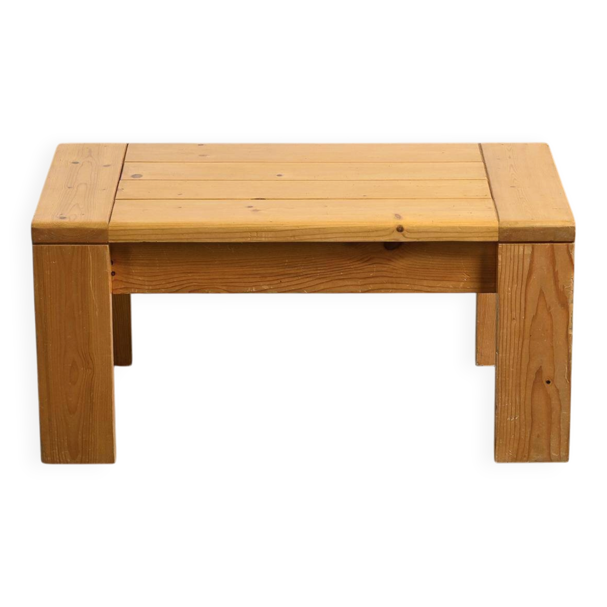 Table basse en pin Les Arcs, circa 1970