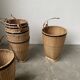 Lot of old grocery baskets