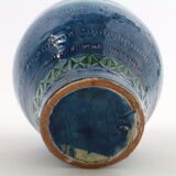Vase blue Bitossi design Aldo Londi