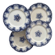 4 ironstone dessert plates "Rouen" JVB Jules Vieillard Bordeaux