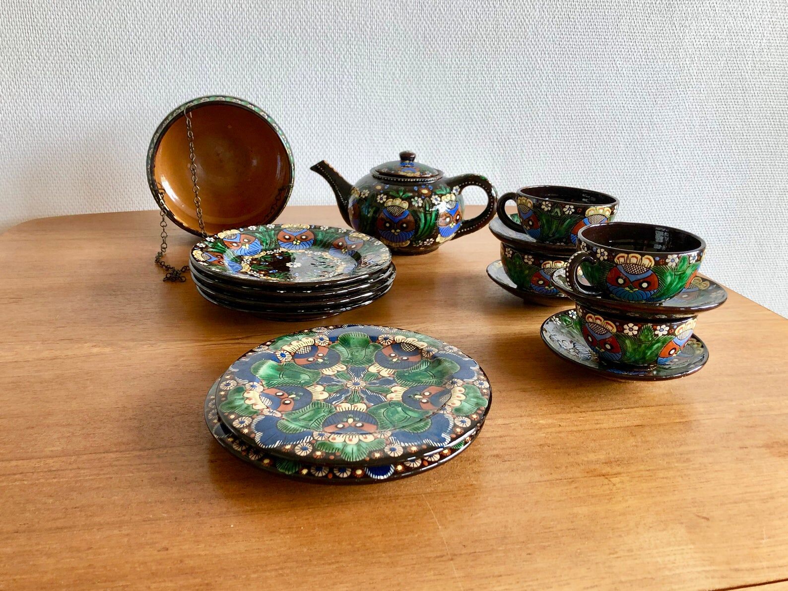 Heimberg 20th Swiss Ceramic Dessert and Coffee Service