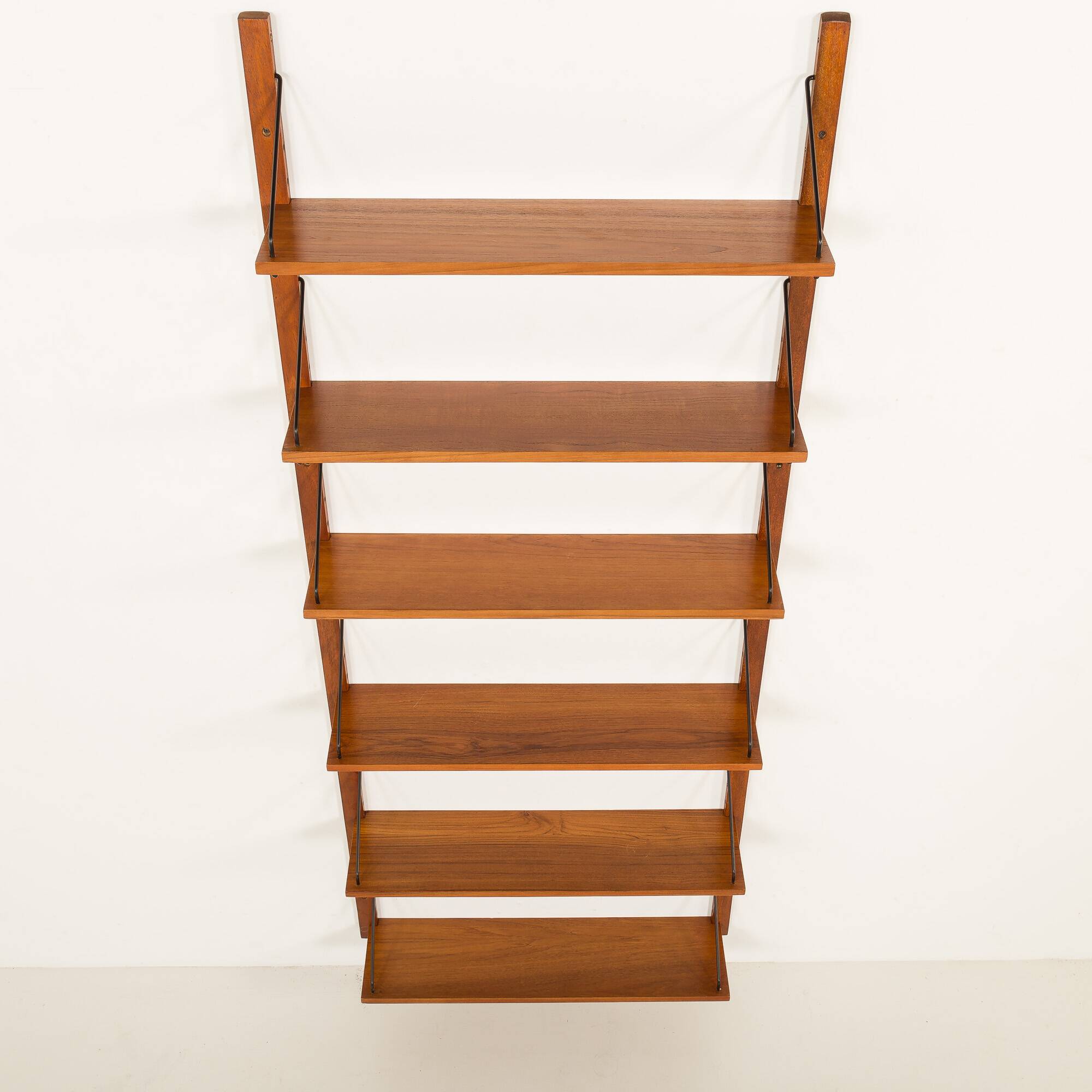 Danish teak shelving unit in Cadovius style, 1960s