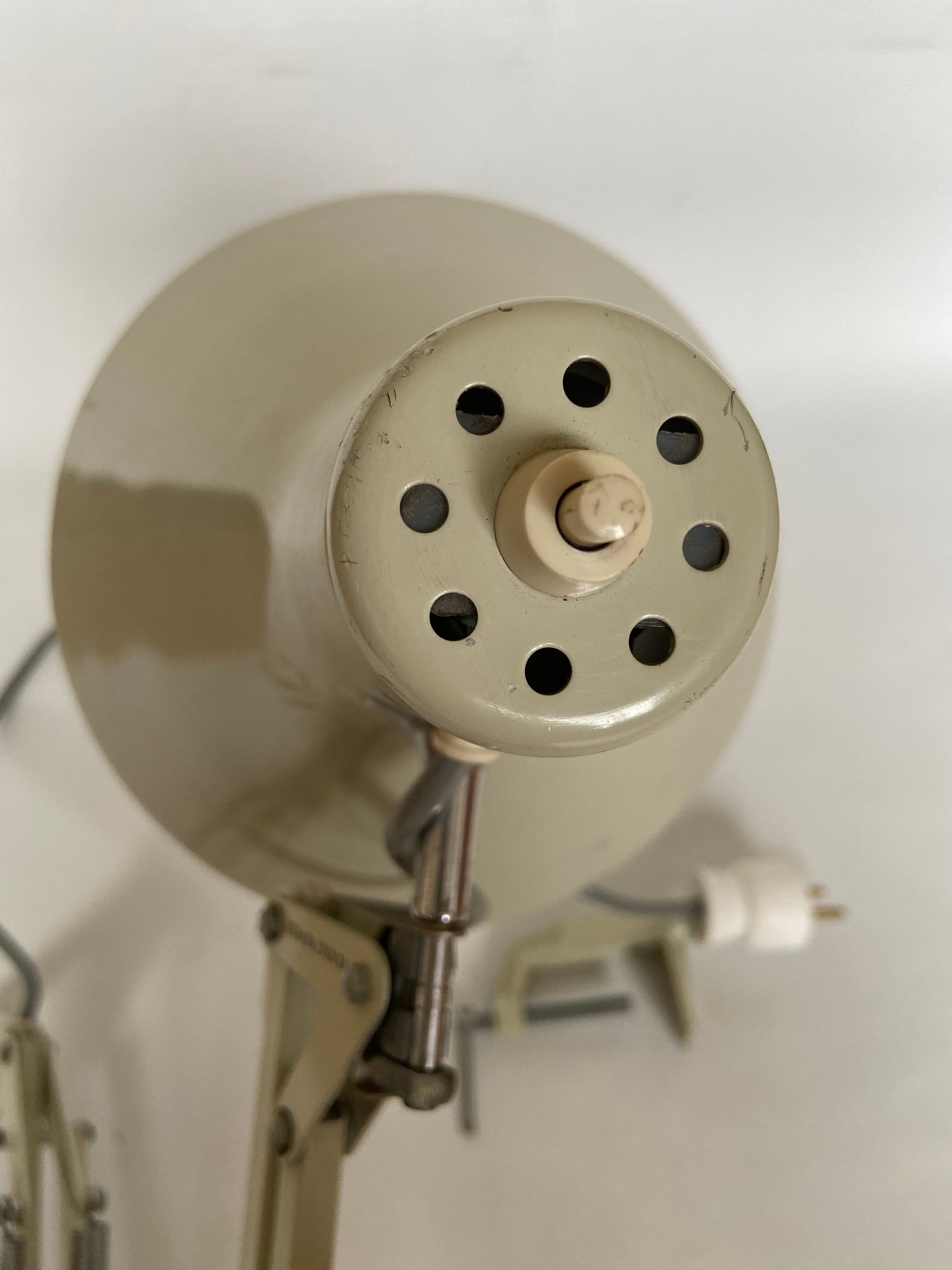 Luxo grey metal articulated lamp