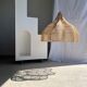 Rattan pendant lamp in the shape of a flower