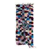 Tapis Berbère Boucherouite coloré - 63 x 162 cm