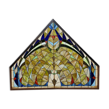 Vitrail du milieu du siècle vitraux kerkraam 'Fierté colorée'