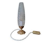 Upcycled retro chic ambient lamp, elongated glassware