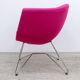 Fauteuil Profim Sorriso 10V en tissu rose et métal chromé