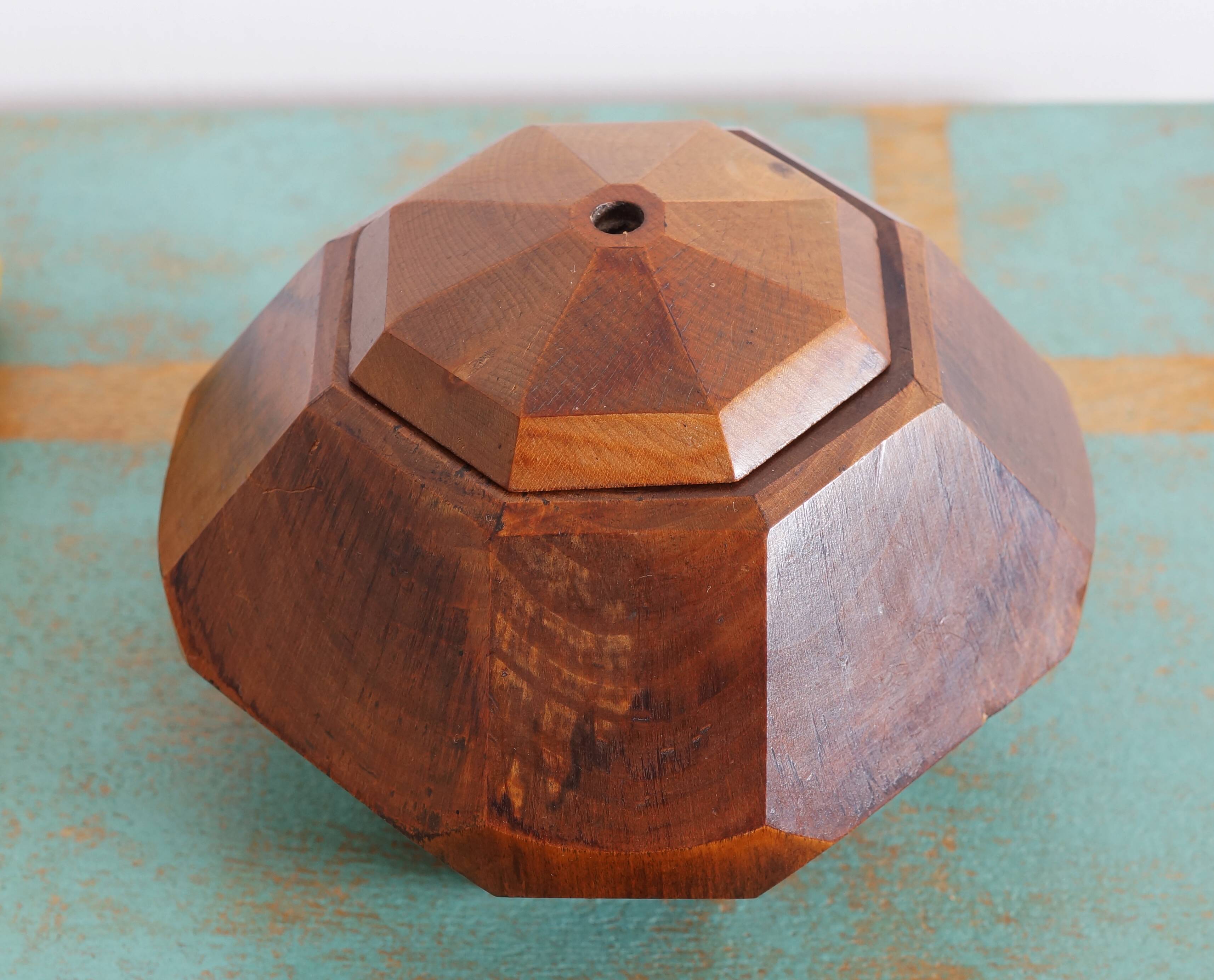 Octagonal art deco wooden box