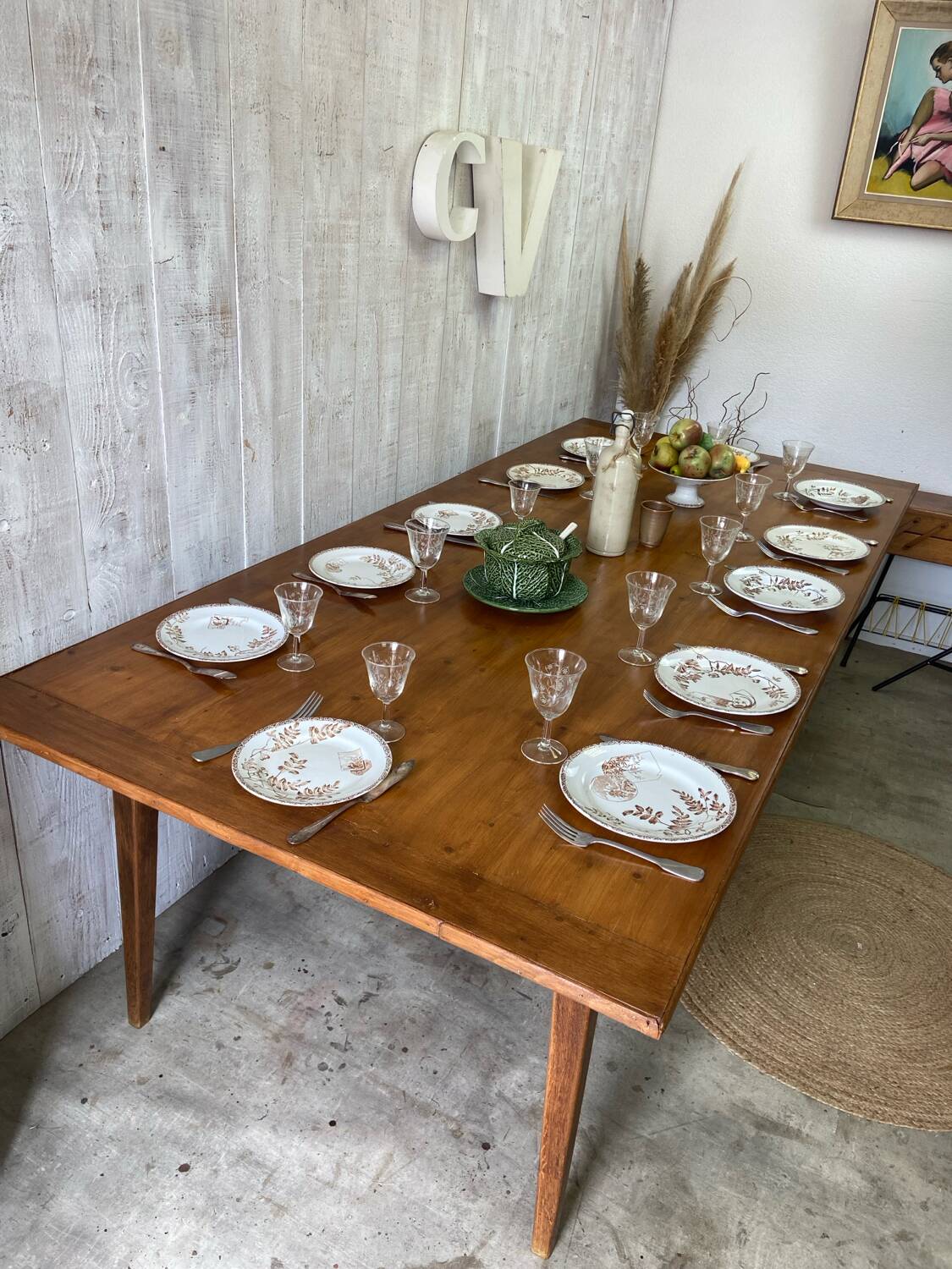 Table de ferme 237x107 cm