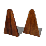 Pair of greenhouse books in wood and metal art deco, 21 cm