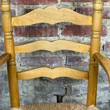 Paillé armchair in natural wood 1980