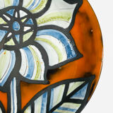 Assiette en faïence roger capron vallauris 1958