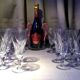 Suite of 16 champagne flutes in baccarat crystal carcassonne model