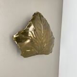 Brass Leaf Theatre Wall Light by Ravarini Castoldi, Milan Italy, 1970s