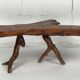 Wabia sabi rustic tree branch side table, Dutch 1960s