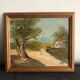 Oil on canvas countryside landscape