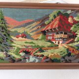 Vintage canvas painting