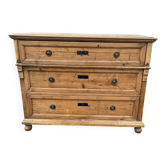 Superbe commode ancienne en bois massif – Style anglais / XIXe siècle
