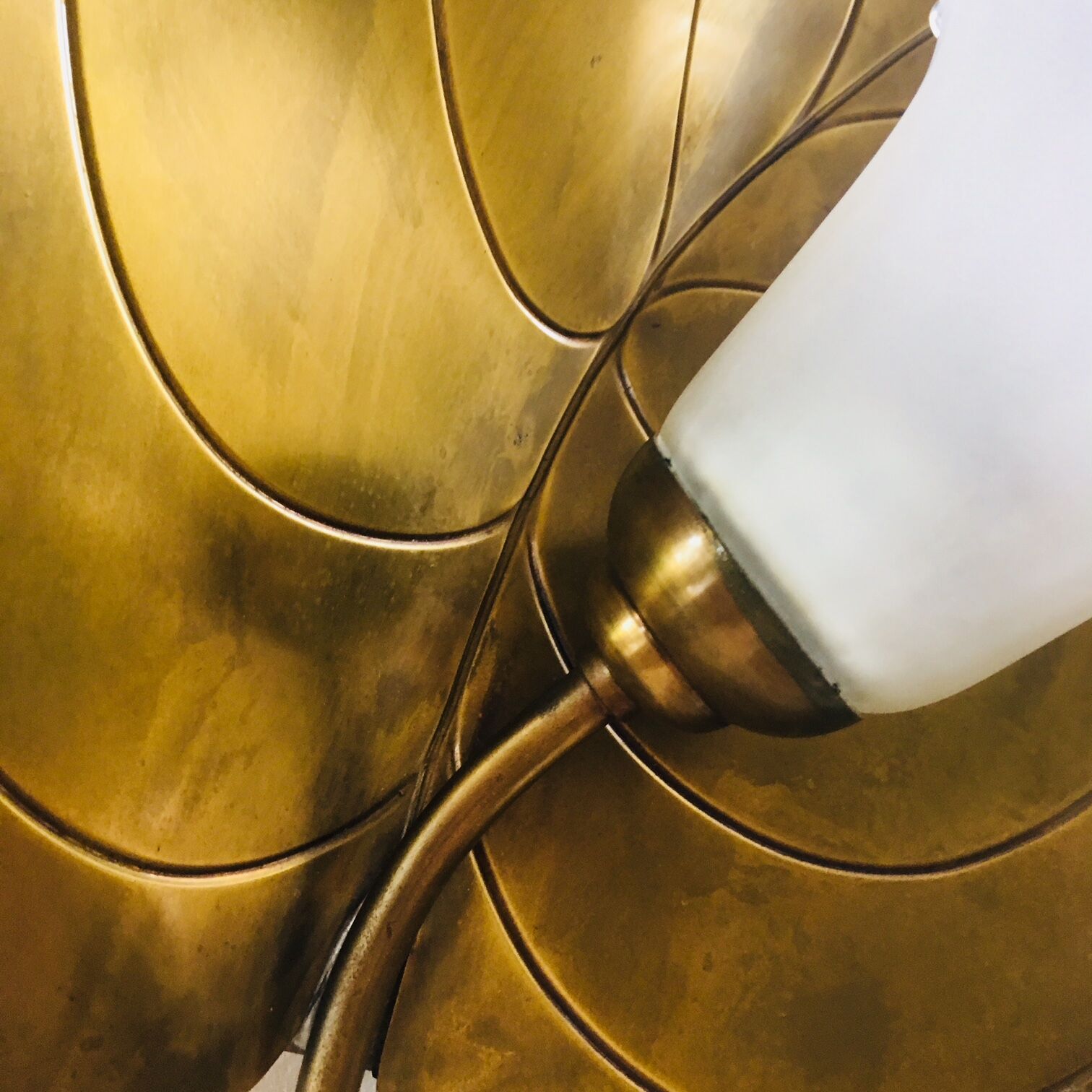 Two wall lamps golden foliage