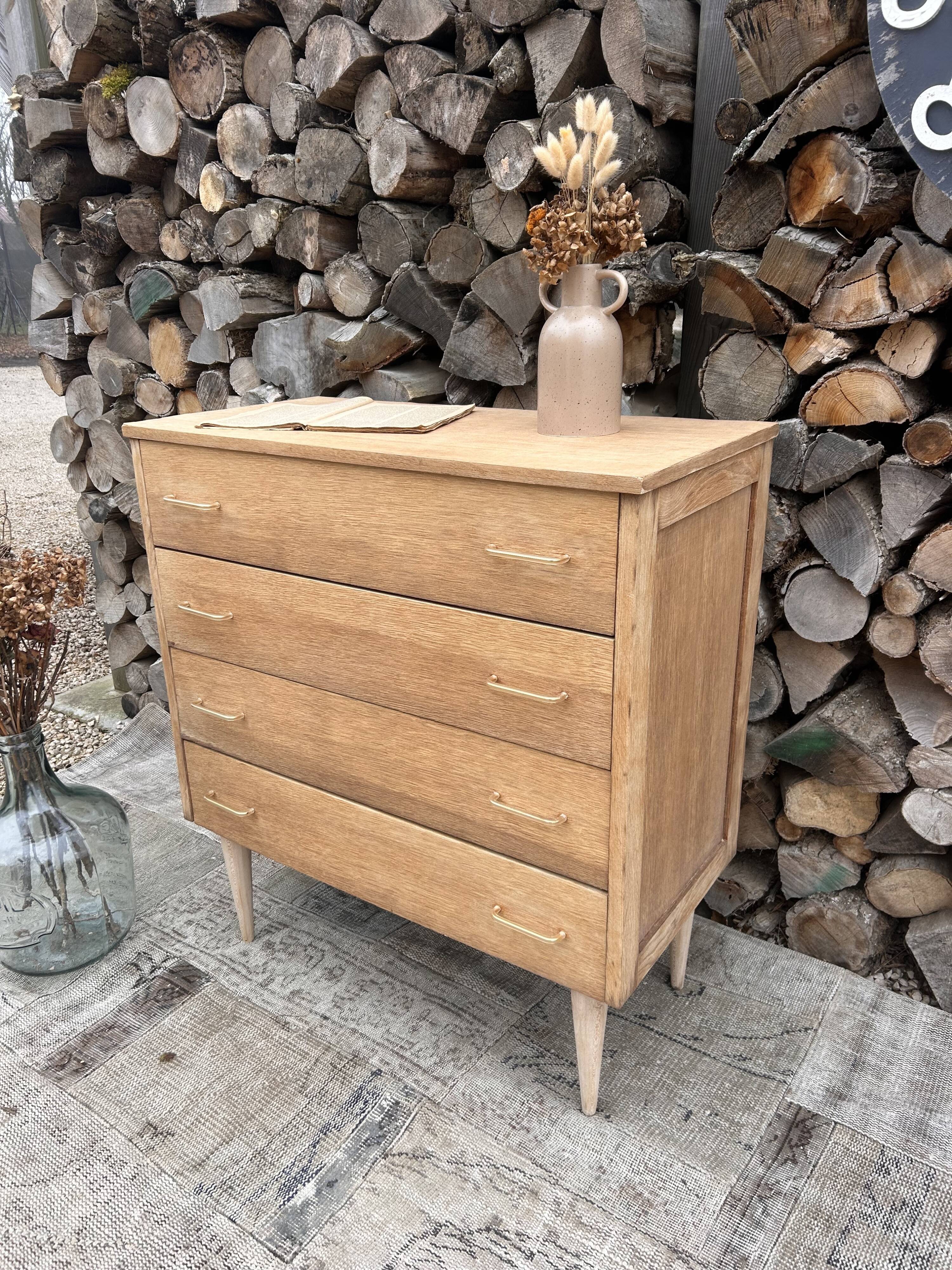 Renovated vintage antique chest of drawers