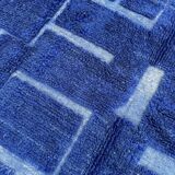 Large new blue Moroccan wool rug, 200x300 cm