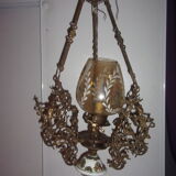 Old bronze chandelier