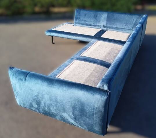 blue corner sofa