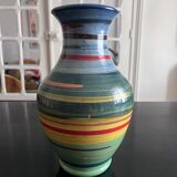 Multicolored ceramic vase