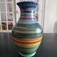 Multicolored ceramic vase