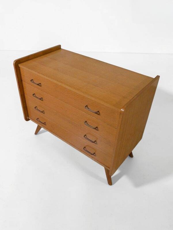 Commode scandinave pieds compas - Vintage 1960